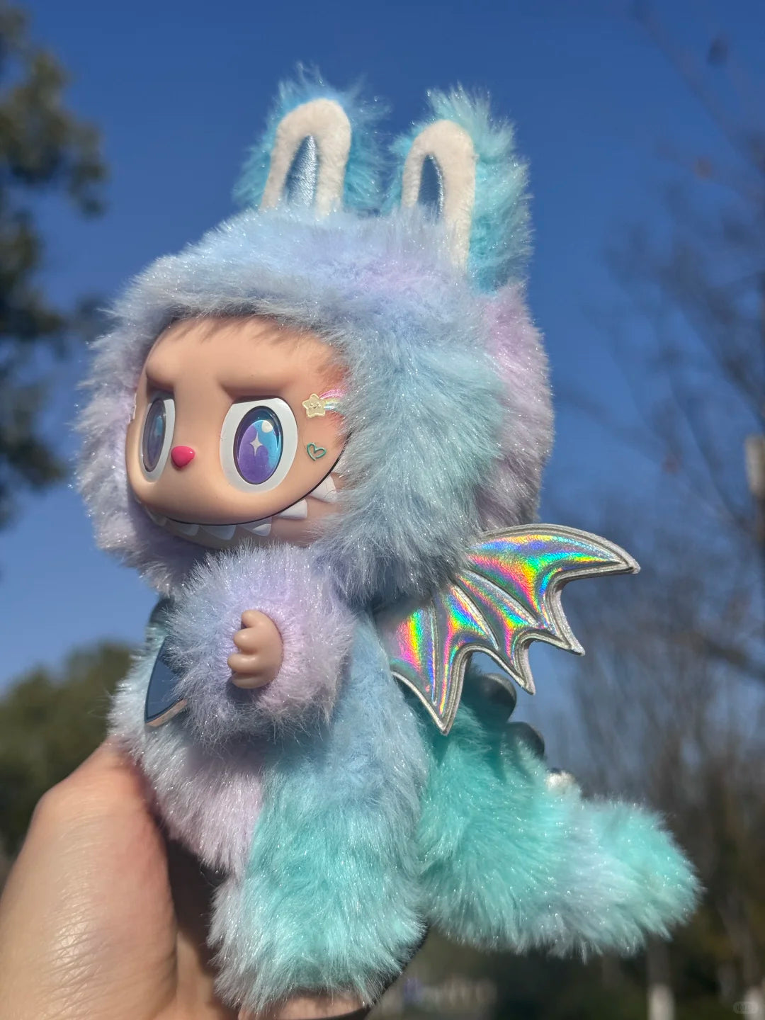 Original Design- Love Rainbow1.0- Blue& Purple& Pink|Handmade Modification labubu Doll