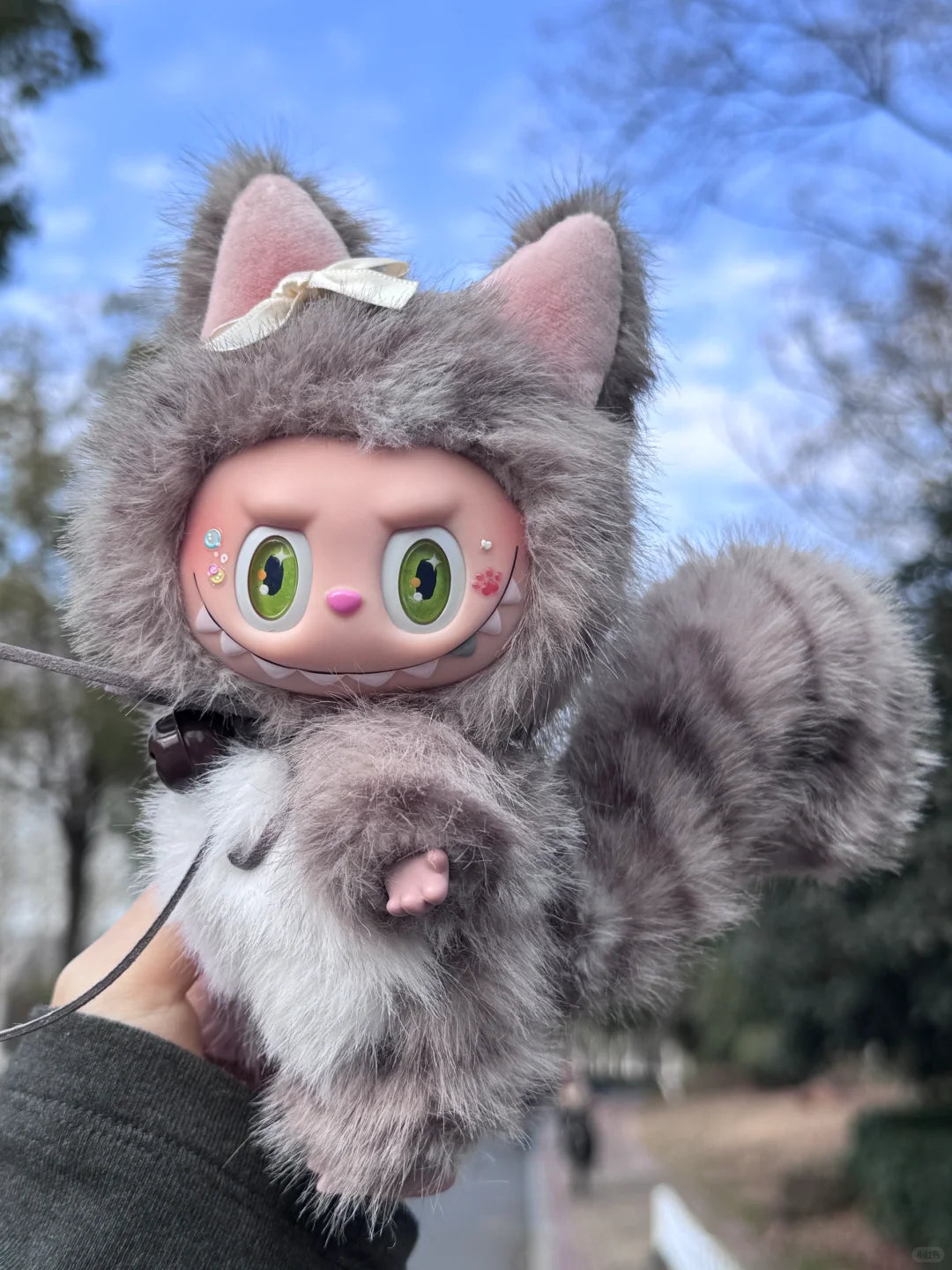 Original Design- Golden Garfield Cat|Handmade Modification labubu Doll