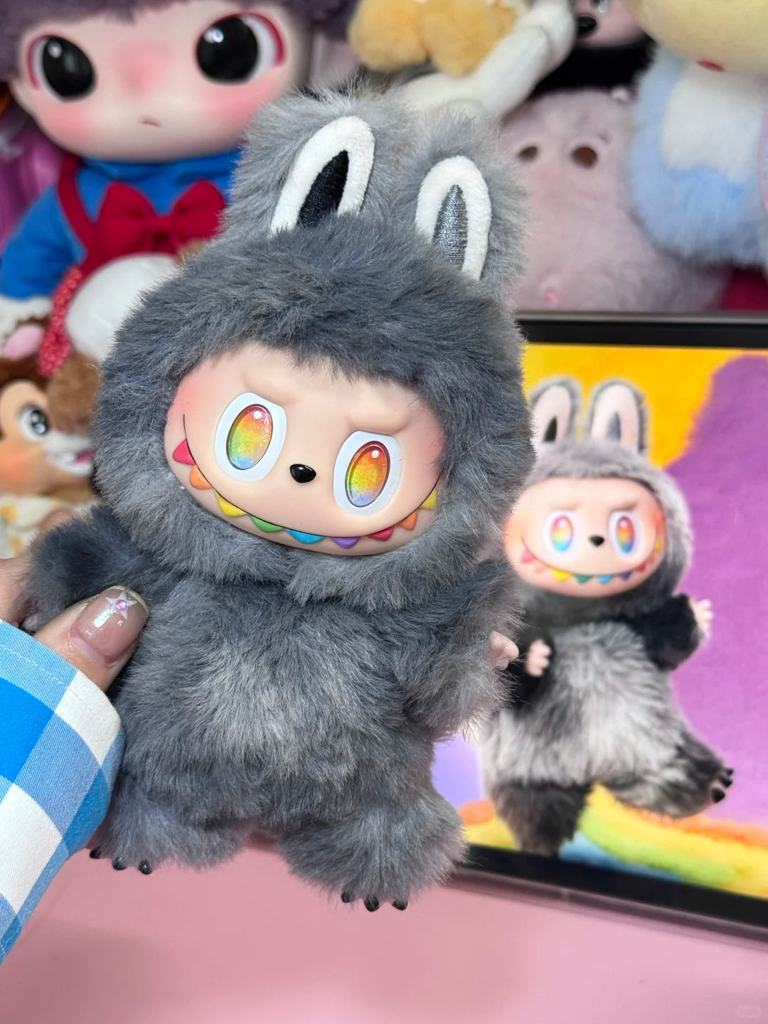 Original Design- Zimomo Big into Energy Secret with Tail |Handmade Modification labubu Doll