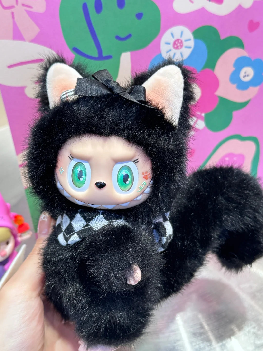 Original Design- Black Cat Sheriff|Handmade Modification labubu Doll