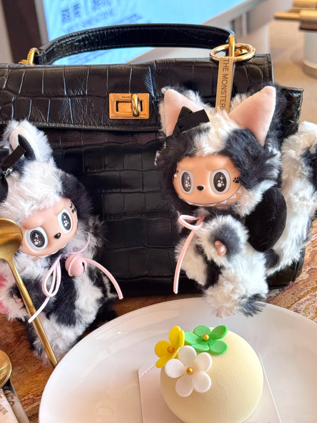 Original Design- Cow Cat|Handmade Modification labubu Doll