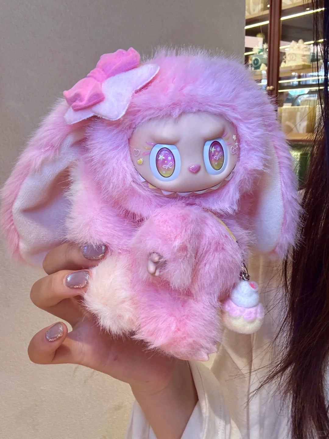 Original Design- Pink Rabbit|Handmade Modification labubu Doll