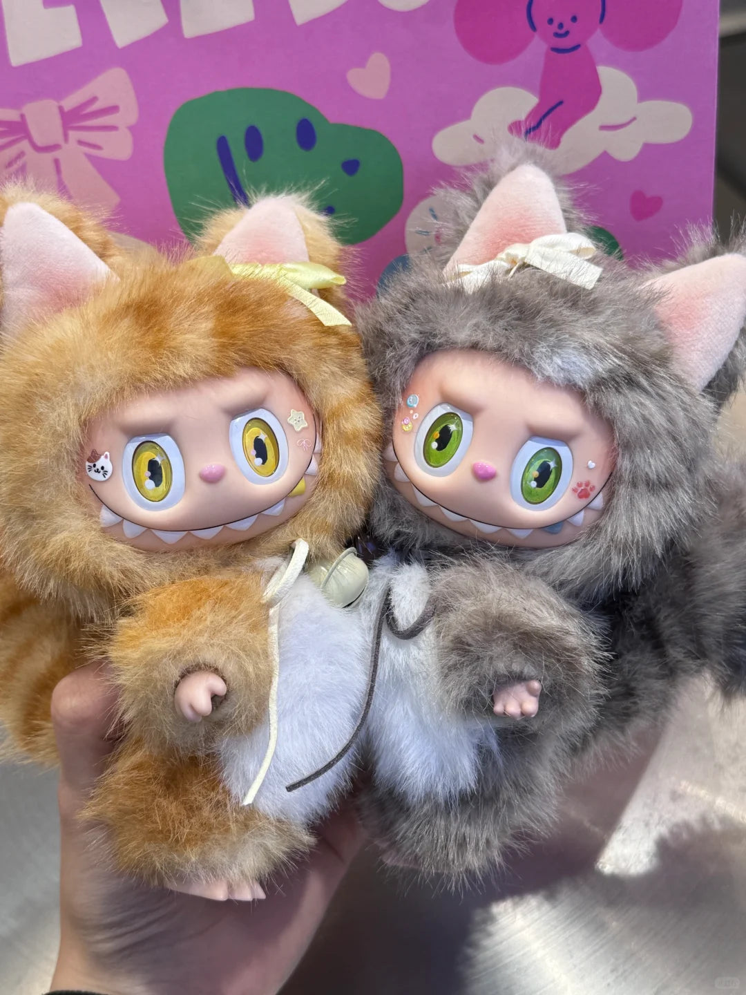 Original Design- Golden Garfield Cat|Handmade Modification labubu Doll