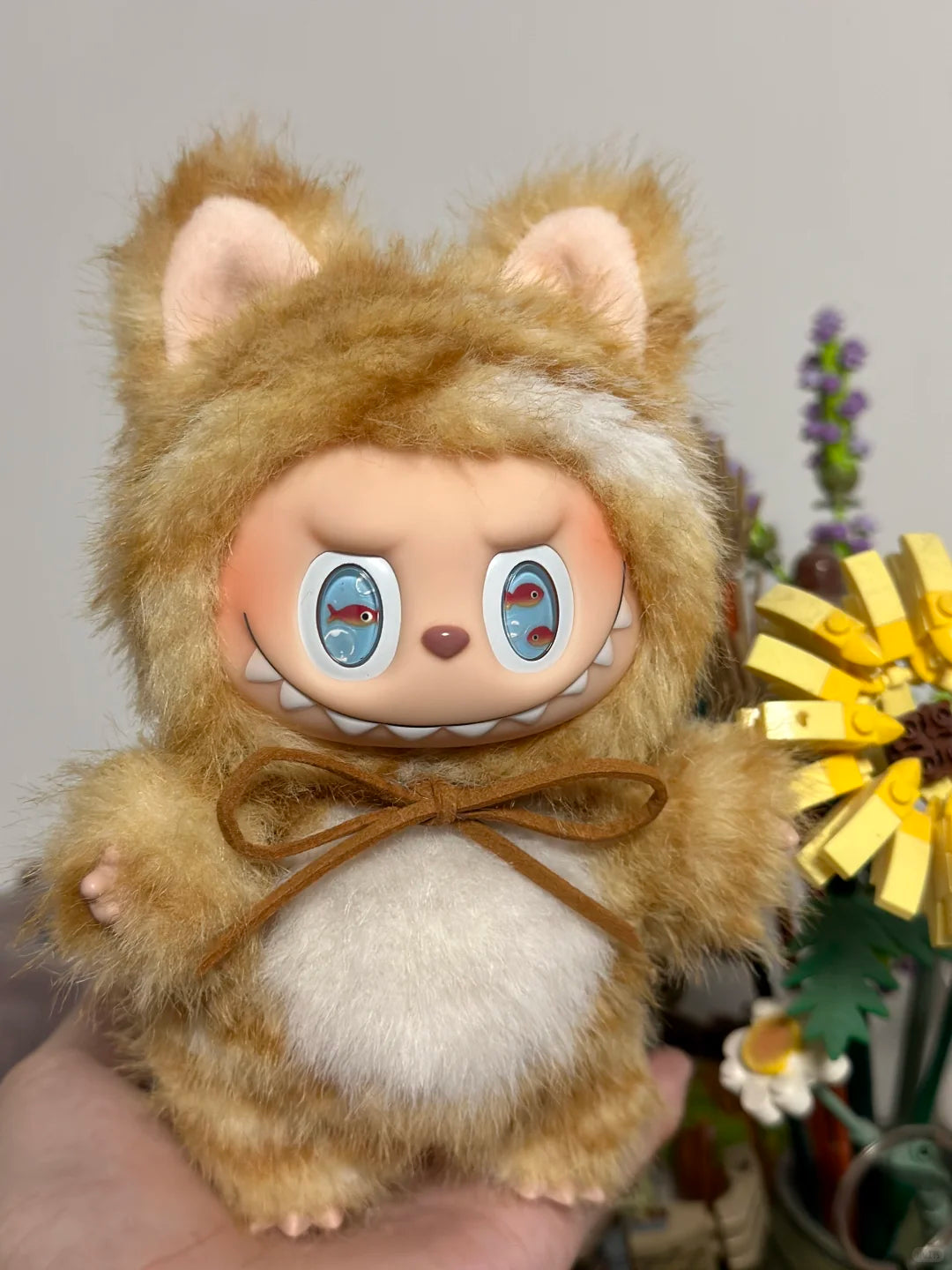 Original Design- Kitties love fish | Handmade Modification labubu Doll