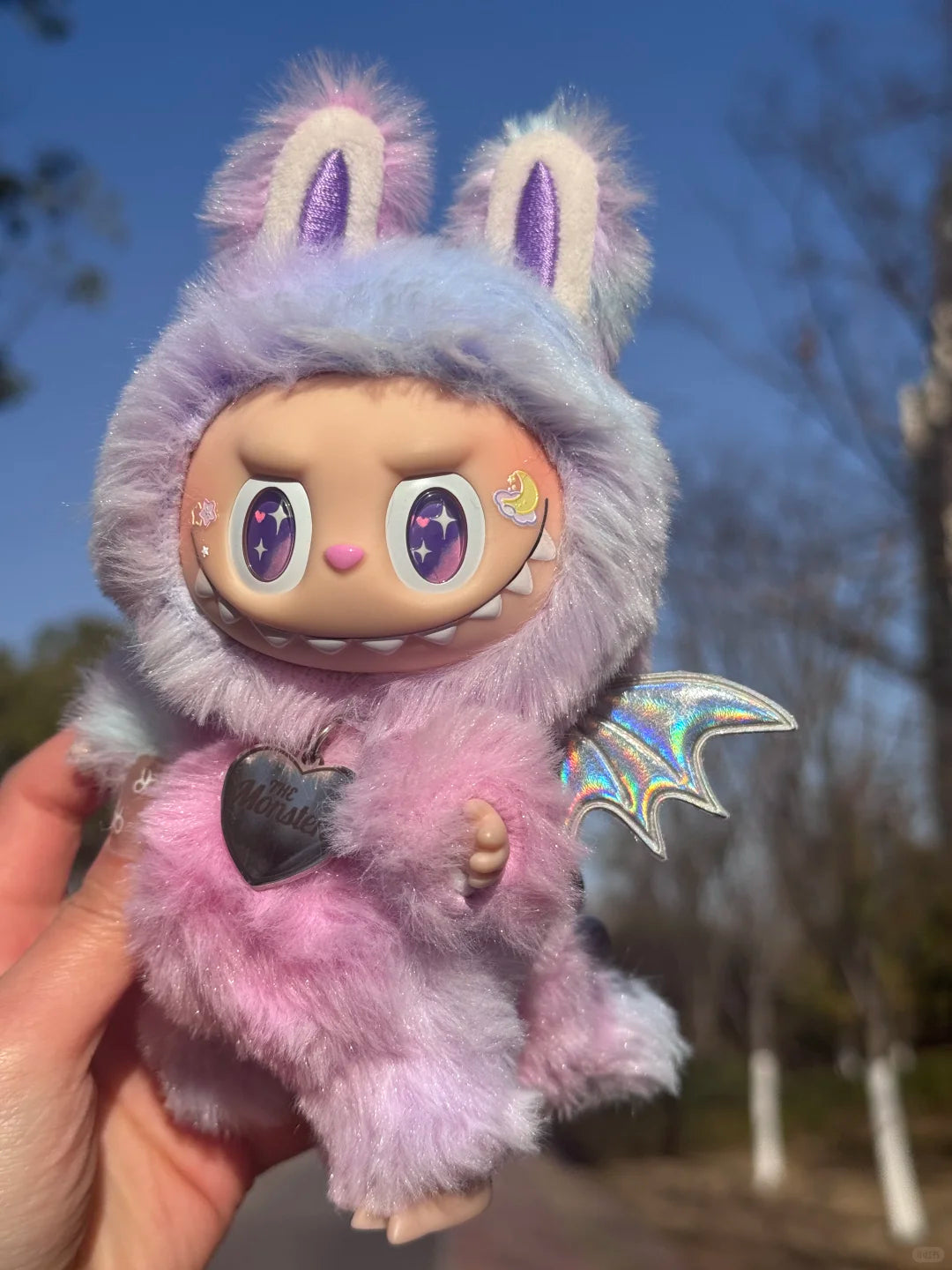 Original Design- Love Rainbow1.0- Blue& Purple& Pink|Handmade Modification labubu Doll