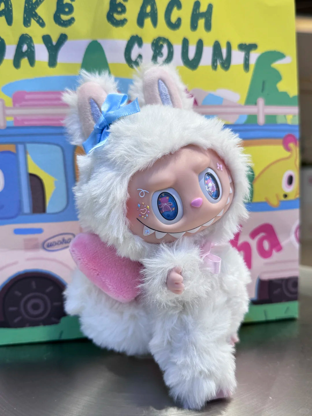 Original Design- Cream Puff Bear Bear Series |Handmade Modification labubu Doll