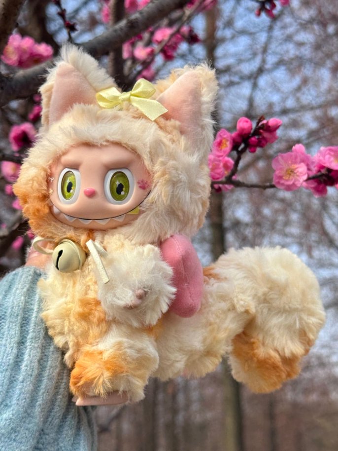 Original Design- Amber Snow Fluff|Handmade Modification labubu Doll