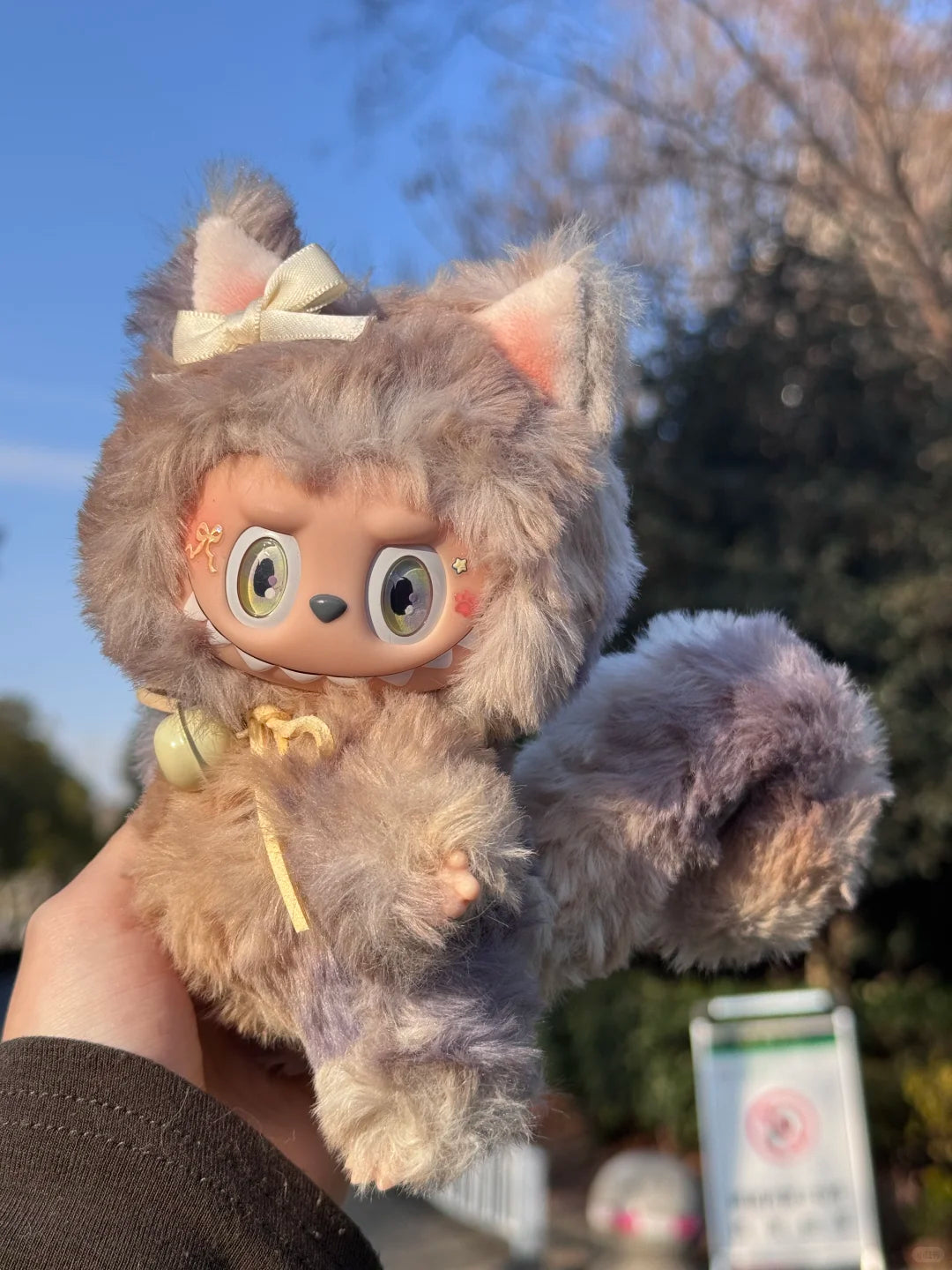 Original Design- Rural Cat|Handmade Modification labubu Doll