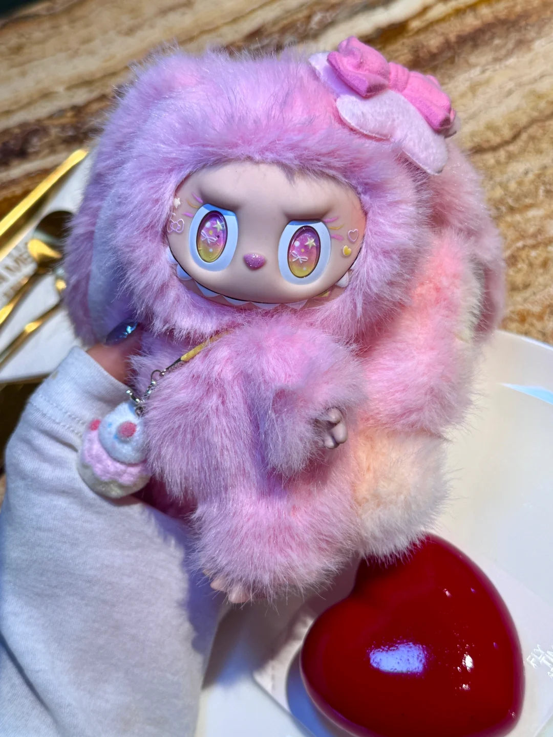 Original Design- Pink Rabbit|Handmade Modification labubu Doll