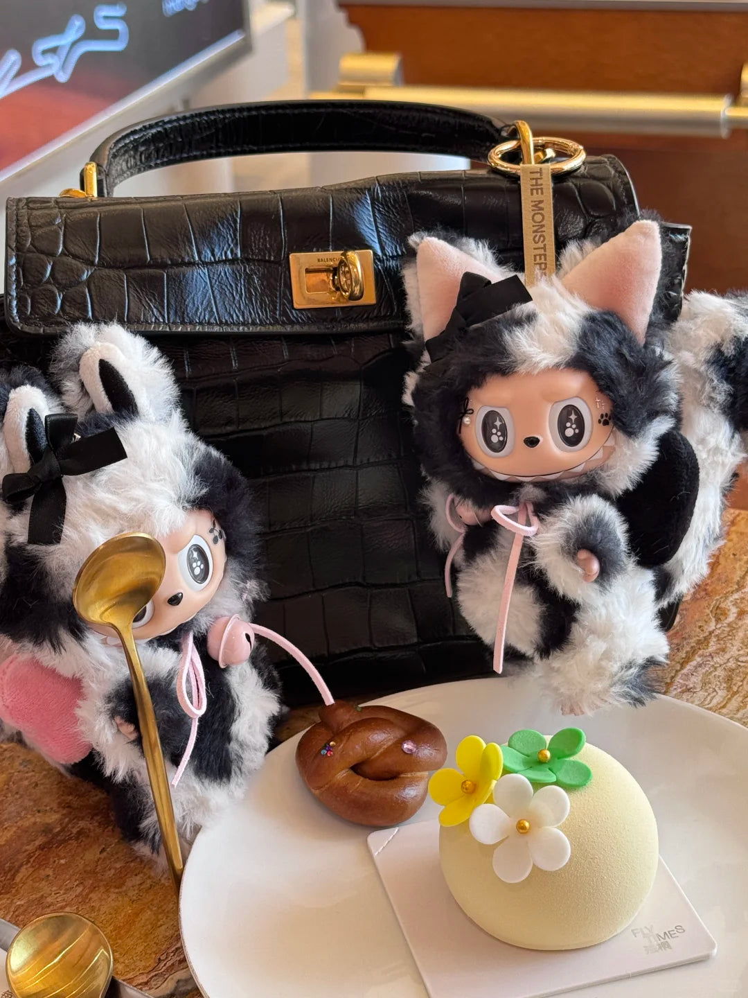 Original Design- Cow Cat|Handmade Modification labubu Doll