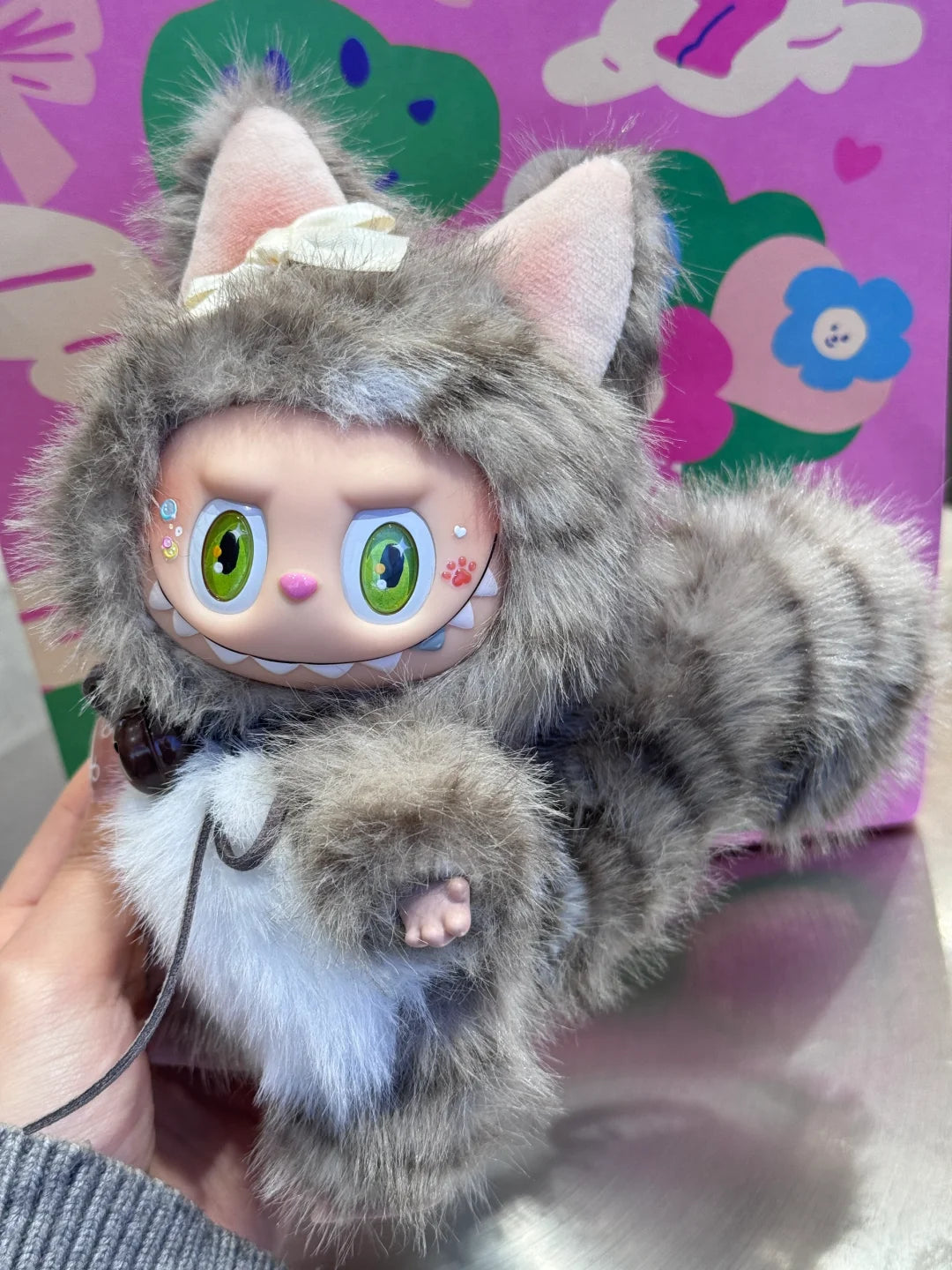 Original Design- Golden Garfield Cat|Handmade Modification labubu Doll