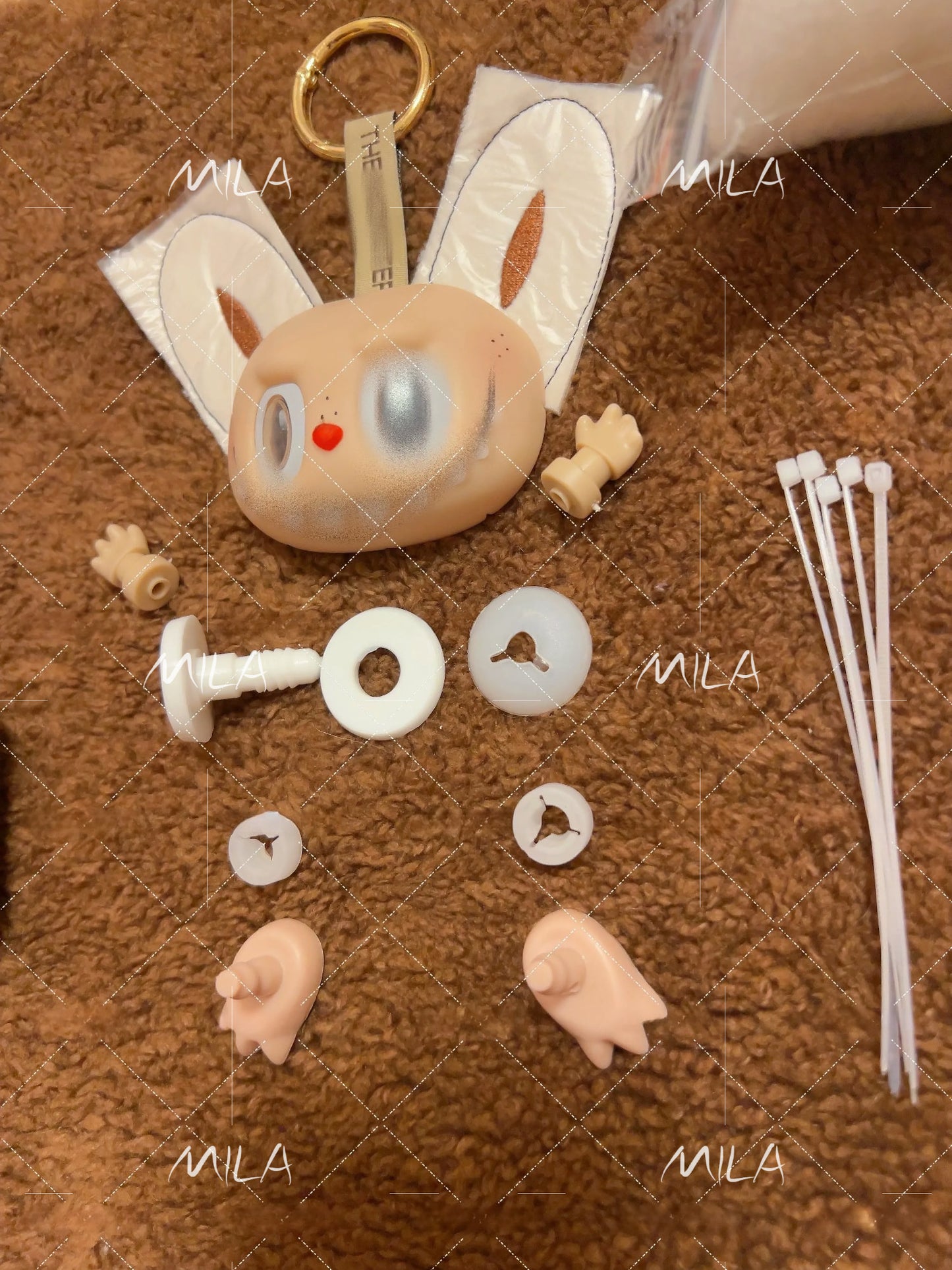 Labubu Chestnut Cocoa-Macaron Series Secret DIY Resin Craft Kit - Complete Starter Set, Handmade Mold, Resin, Paints & Tools (Fan Art Inspired)