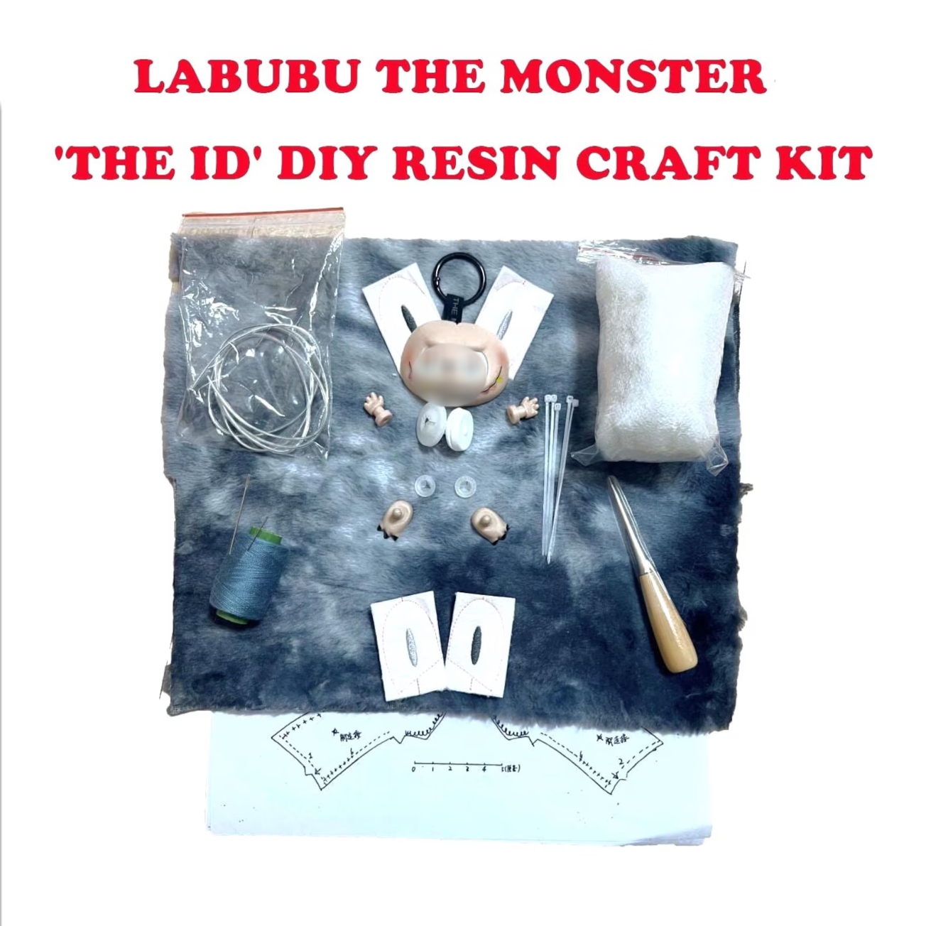 Labubu The Monster 3.0 'BIG INTO ENERGY' DIY Resin Craft Kit - Complete Starter Set, Handmade Mold, Resin, Paints & Tools (Fan Art Inspired)