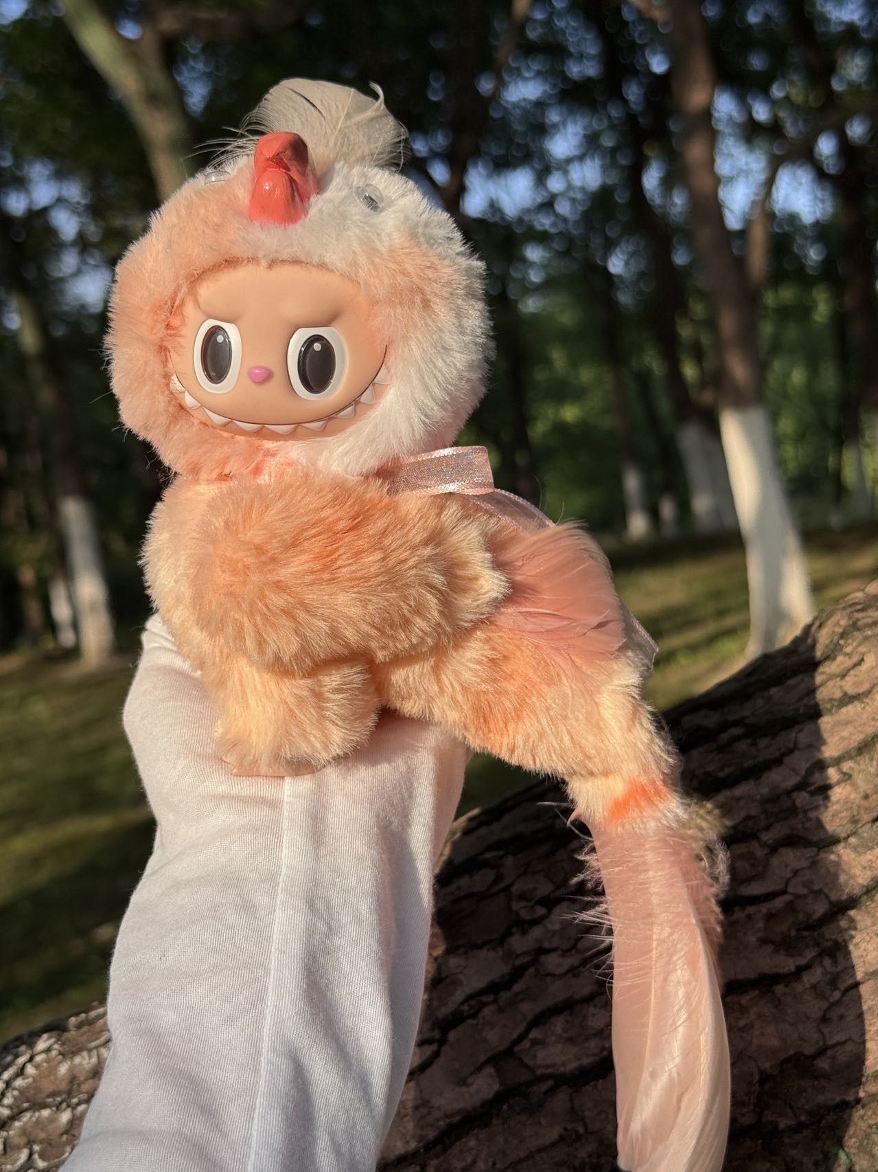 Original Design- Little Parrot Blue&Yellow&Peach Pink|Handmade Modification labubu Doll