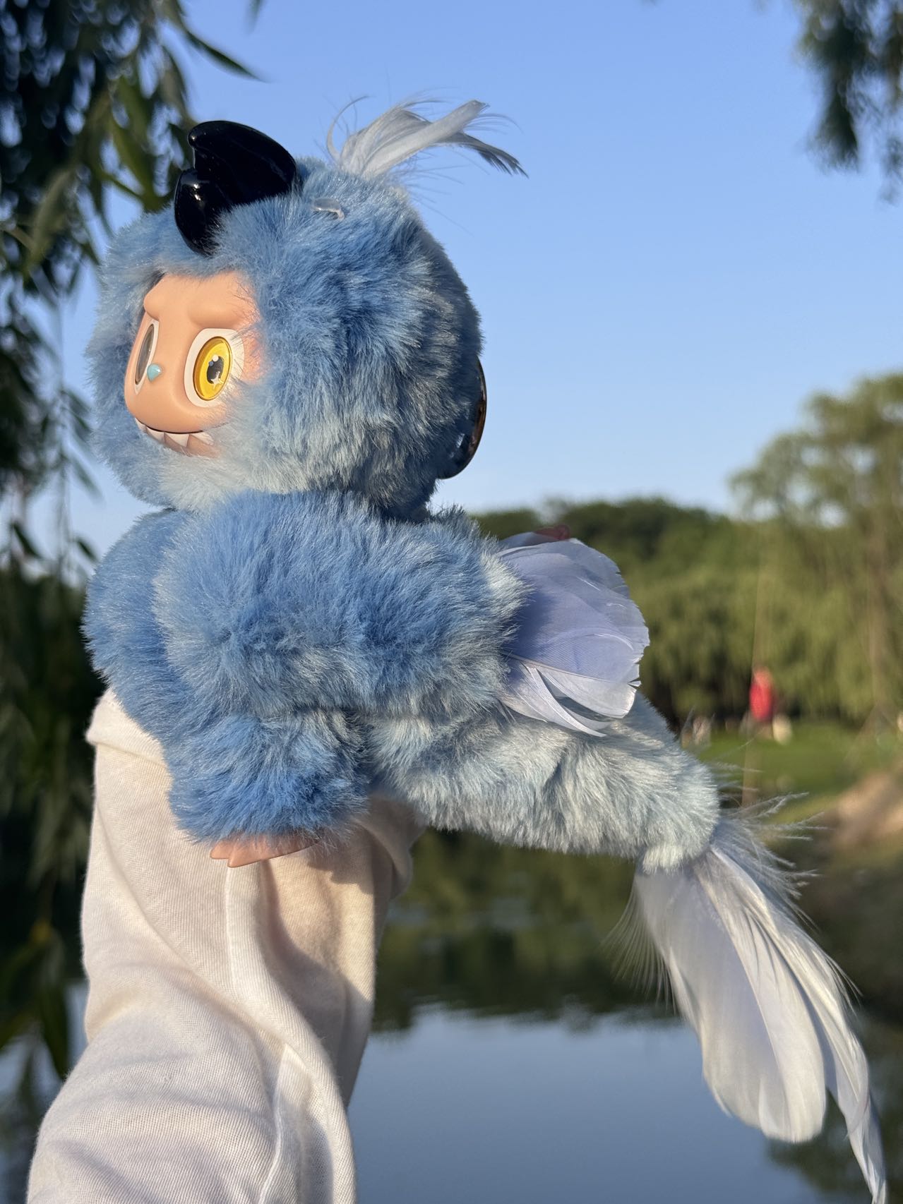 Original Design- Little Parrot Blue&Yellow&Peach Pink|Handmade Modification labubu Doll