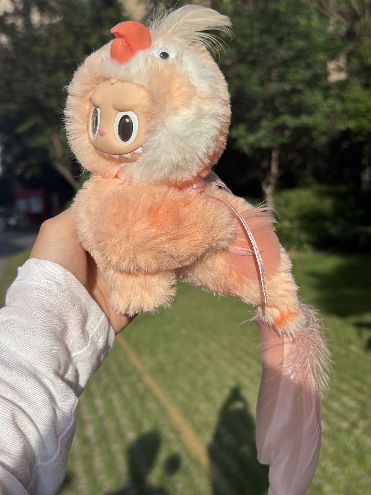 Original Design- Little Parrot Blue&Yellow&Peach Pink|Handmade Modification labubu Doll
