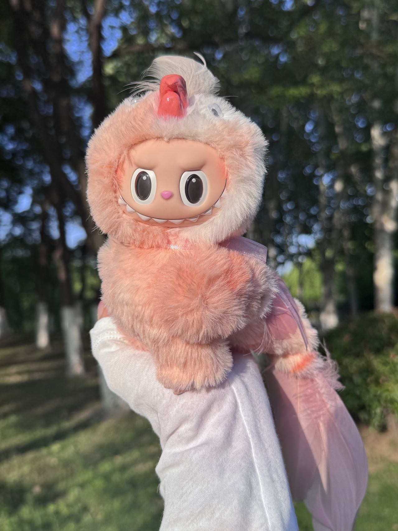 Original Design- Little Parrot Blue&Yellow&Peach Pink|Handmade Modification labubu Doll