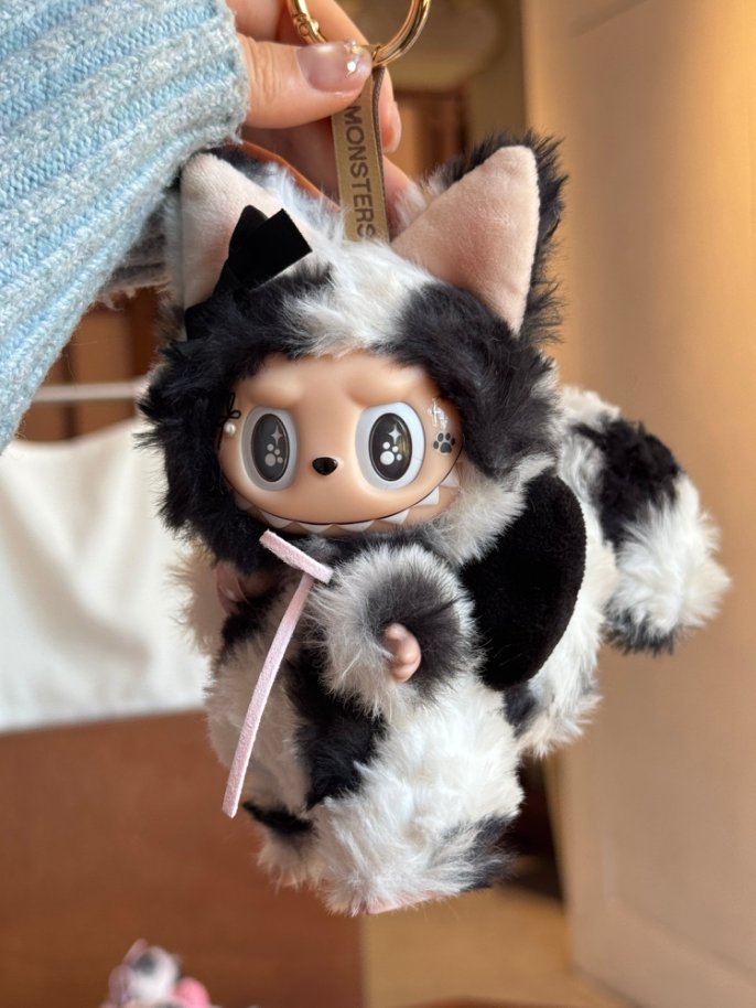 Original Design- Cow Cat|Handmade Modification labubu Doll