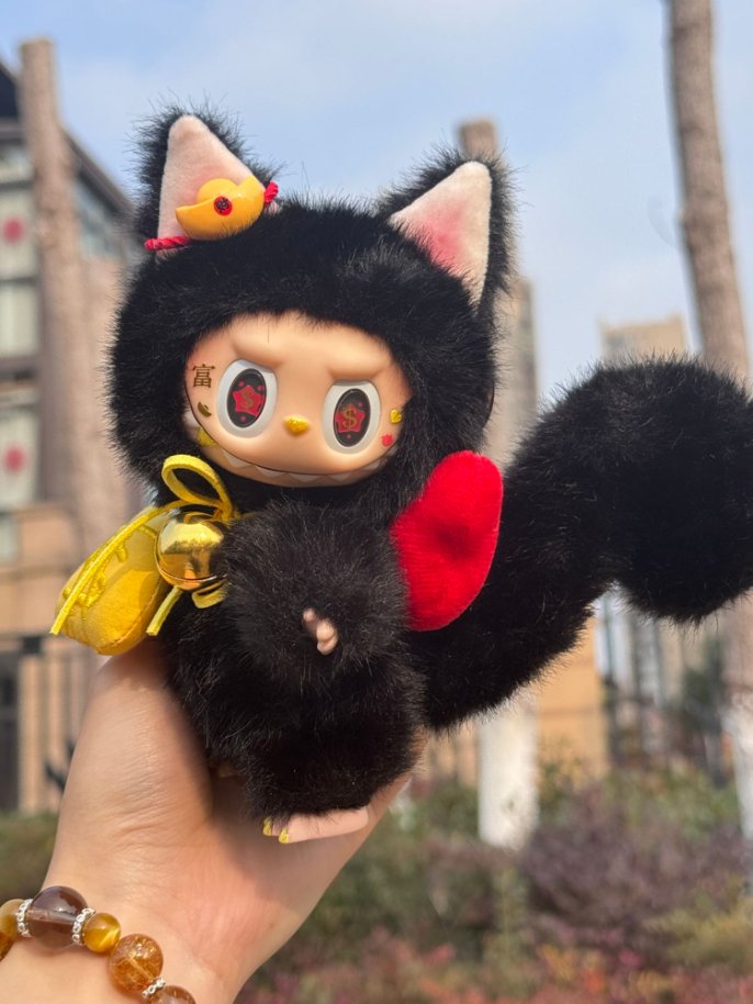 Original Design- Lucky Cat, May Winds Be Favorable and Wealth Flow Your Way|Handmade Modification labubu Doll