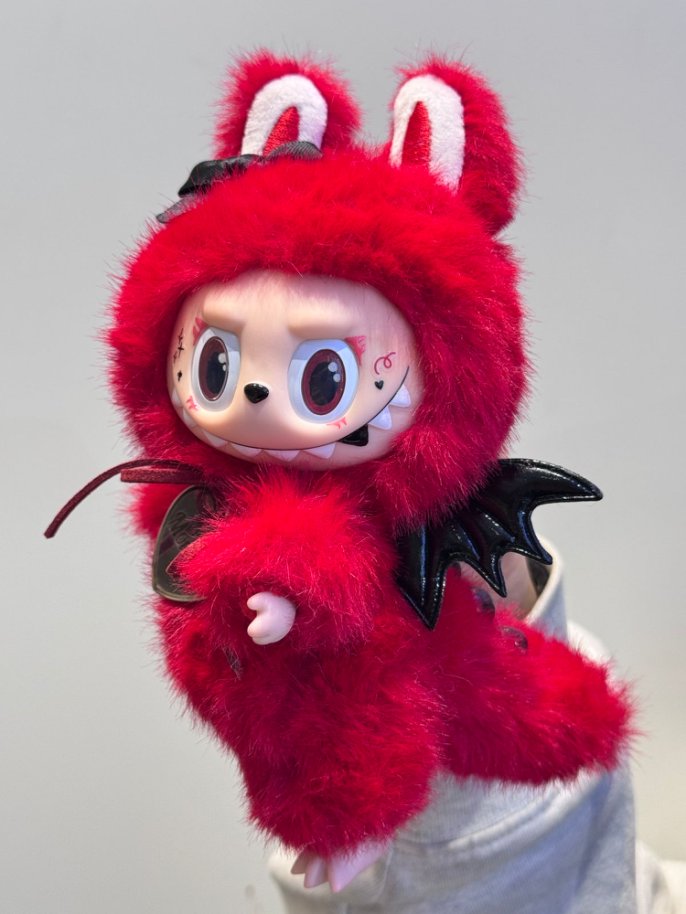 Original Design- Little Baby Devil Red& Grey|Handmade Modification labubu Doll