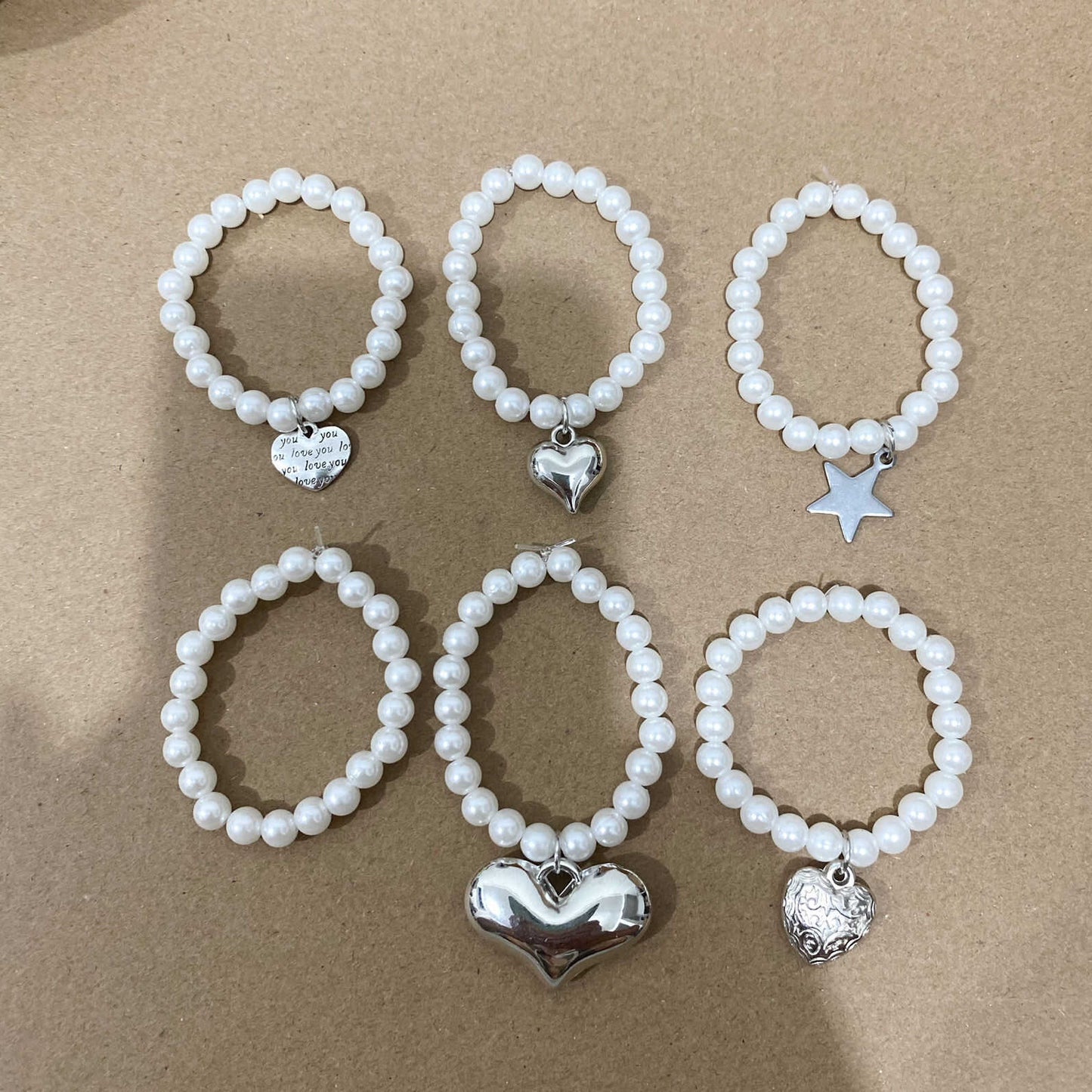 13cm Plush Doll Elastic Pearl Necklace Bead Chain DIY Accessories