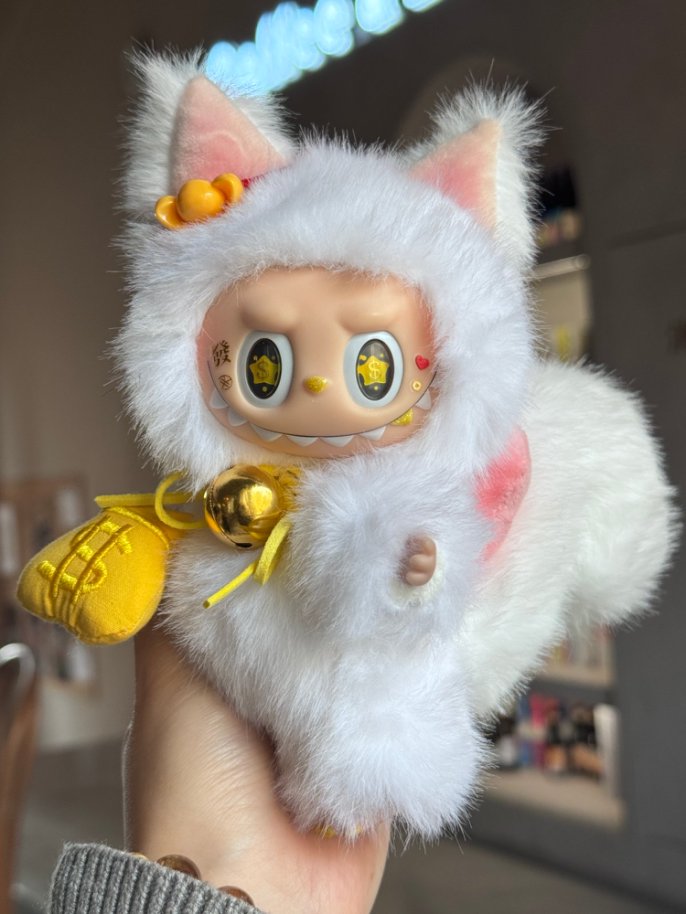 Original Design- Lucky Cat, May Winds Be Favorable and Wealth Flow Your Way|Handmade Modification labubu Doll