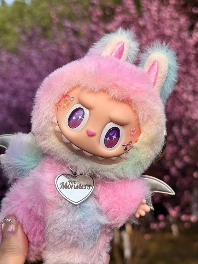 Original Design- Love Rainbow1.0- Blue& Purple& Pink|Handmade Modification labubu Doll