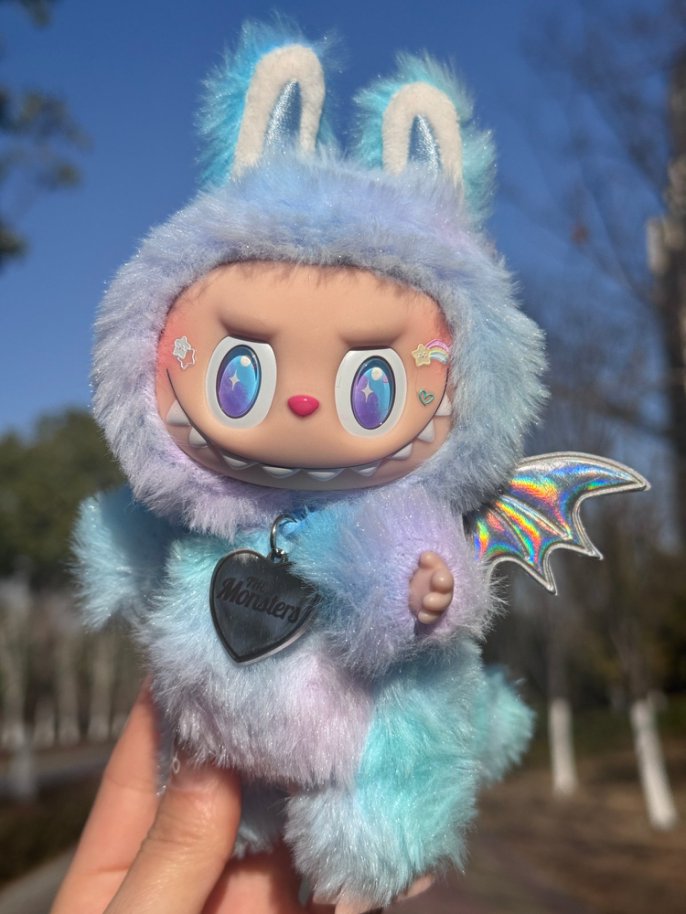 Original Design- Love Rainbow1.0- Blue& Purple& Pink|Handmade Modification labubu Doll
