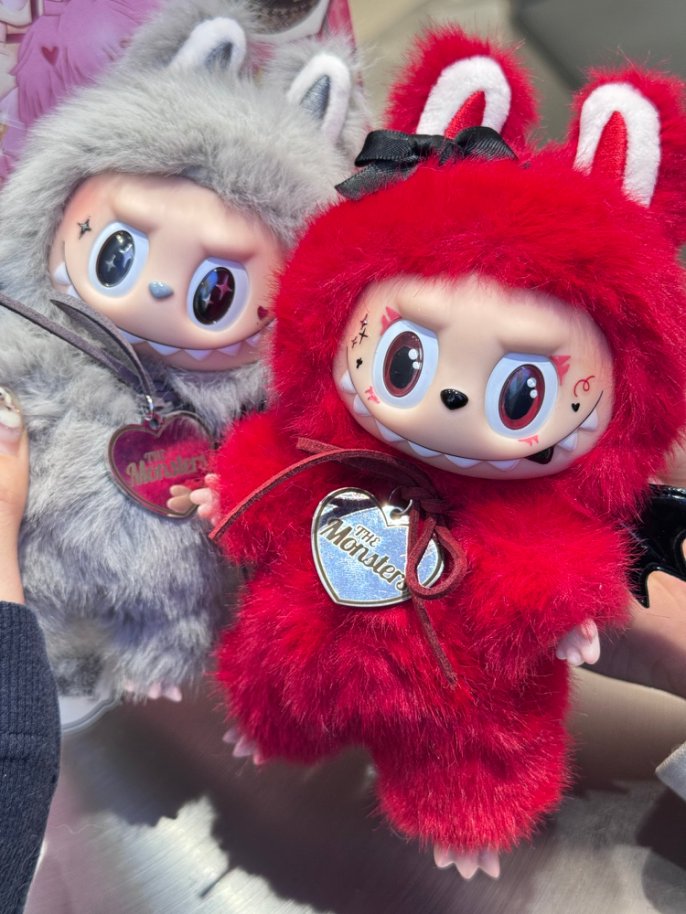 Original Design- Little Baby Devil Red& Grey|Handmade Modification labubu Doll