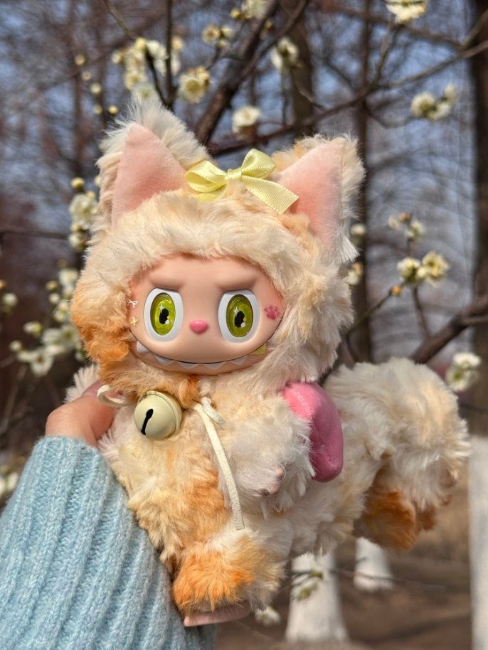 Original Design- Amber Snow Fluff|Handmade Modification labubu Doll