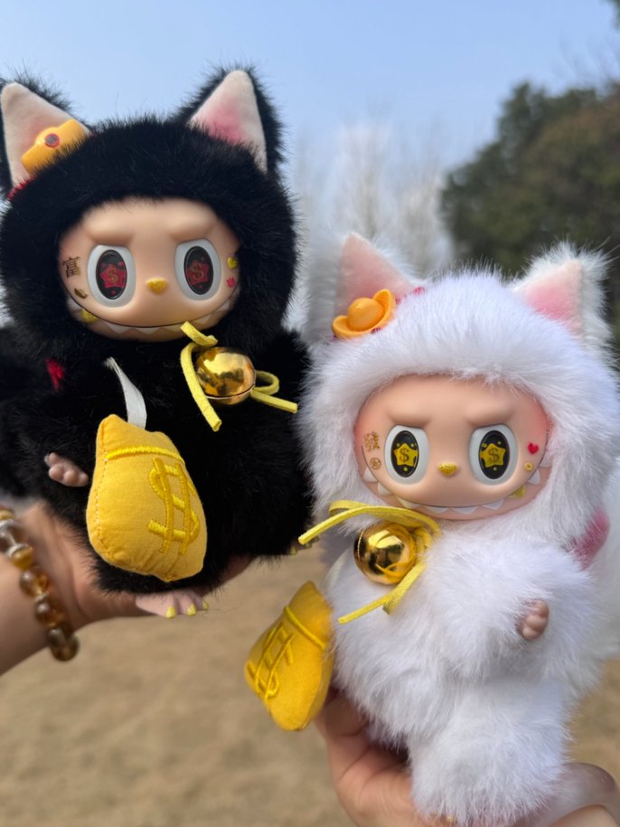 Original Design- Lucky Cat, May Winds Be Favorable and Wealth Flow Your Way|Handmade Modification labubu Doll