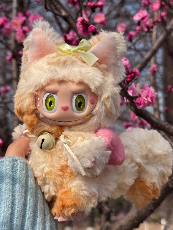 Original Design- Amber Snow Fluff|Handmade Modification labubu Doll