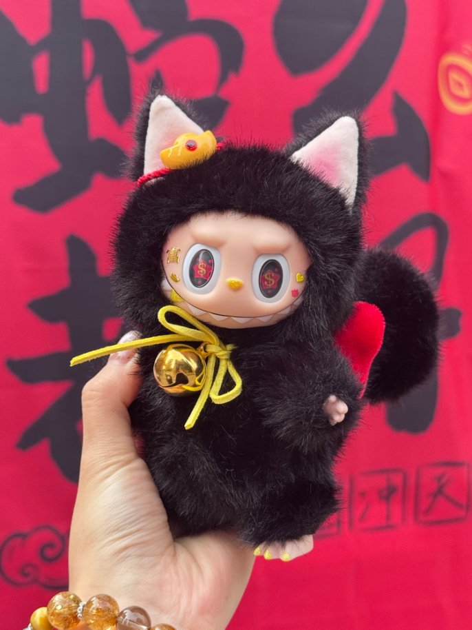 Original Design- Lucky Cat, May Winds Be Favorable and Wealth Flow Your Way|Handmade Modification labubu Doll