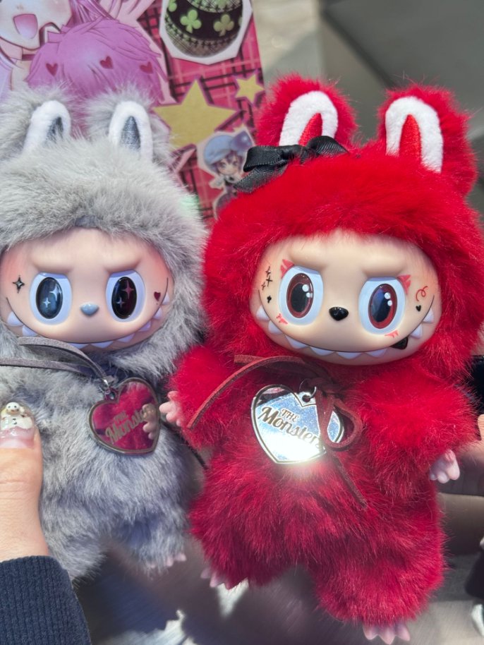 Original Design- Little Baby Devil Red& Grey|Handmade Modification labubu Doll