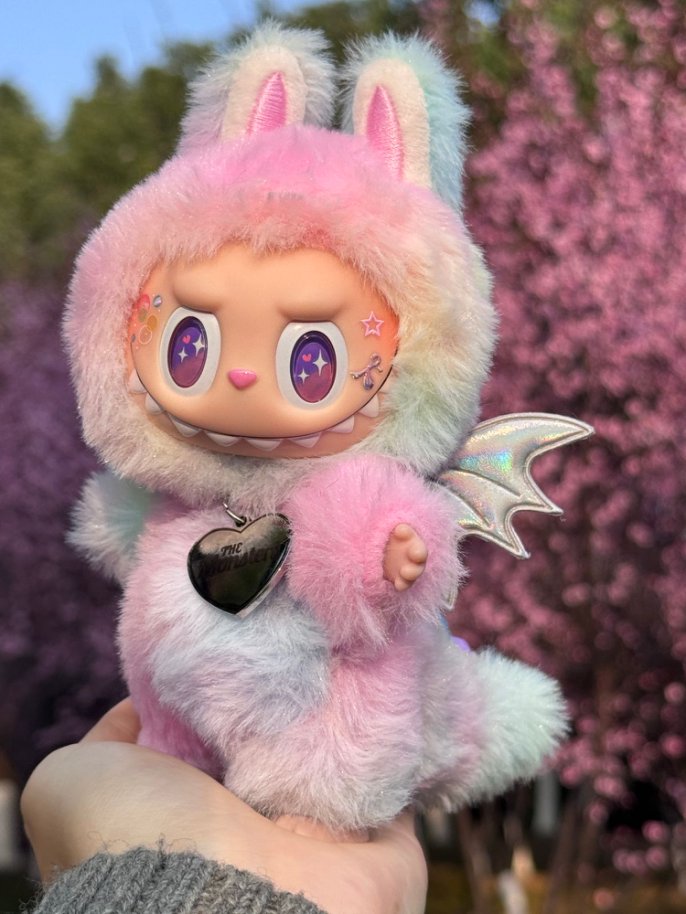 Original Design- Love Rainbow1.0- Blue& Purple& Pink|Handmade Modification labubu Doll