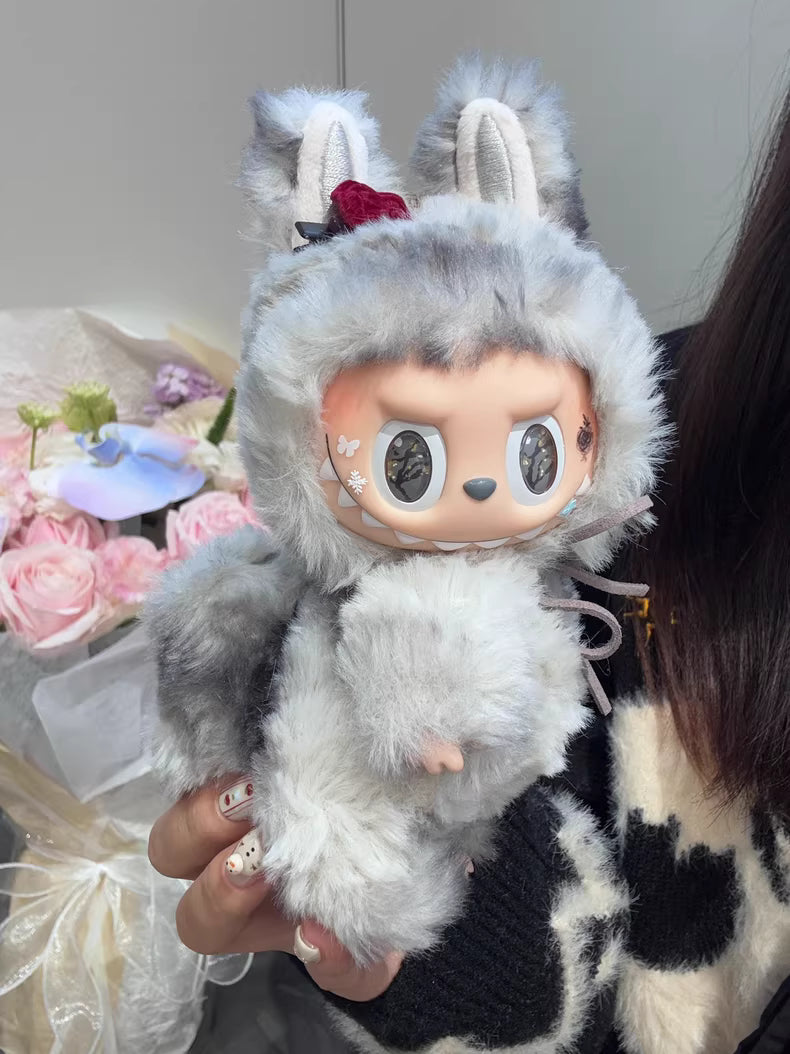 Original Design- Tie-dye gray | Handmade Modification labubu Doll