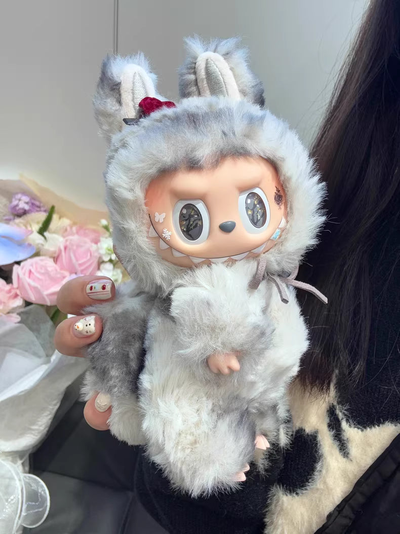 Original Design- Tie-dye gray | Handmade Modification labubu Doll