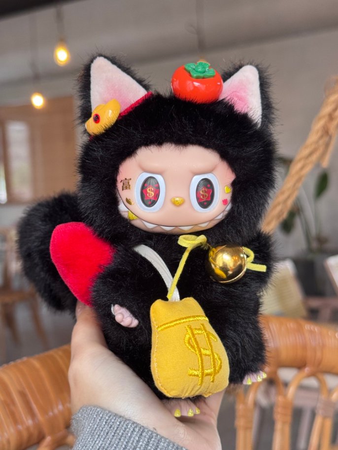 Original Design- Lucky Cat, May Winds Be Favorable and Wealth Flow Your Way|Handmade Modification labubu Doll