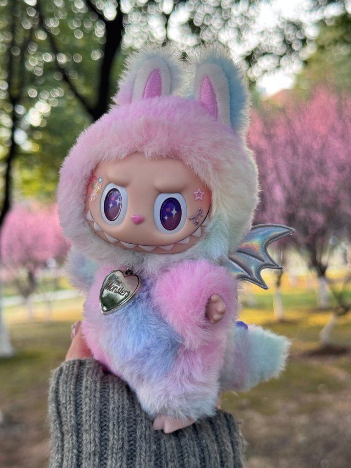 Original Design- Love Rainbow1.0- Blue& Purple& Pink|Handmade Modification labubu Doll