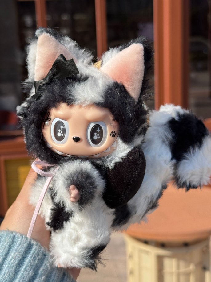 Original Design- Cow Cat|Handmade Modification labubu Doll