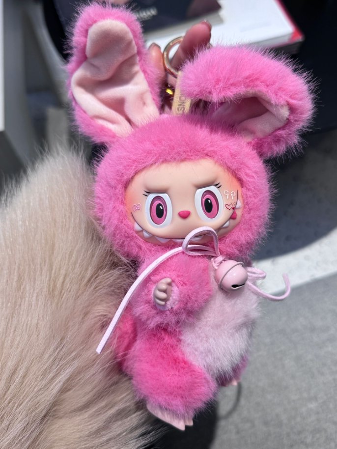 Original Design- Rabbit Stitch & Angle Blue Twistable ears|Handmade Modification labubu Doll
