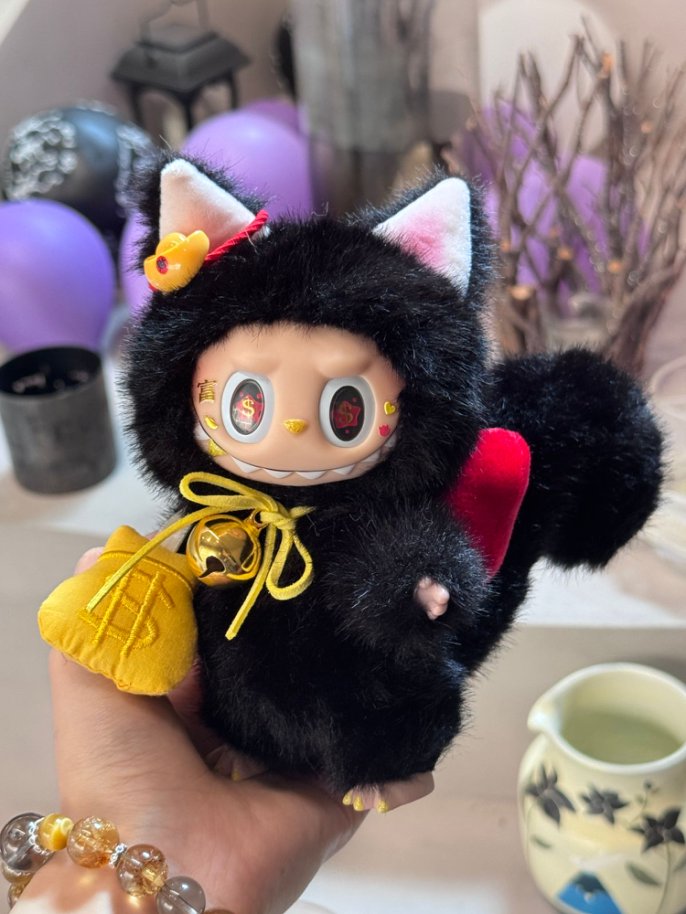 Original Design- Lucky Cat, May Winds Be Favorable and Wealth Flow Your Way|Handmade Modification labubu Doll