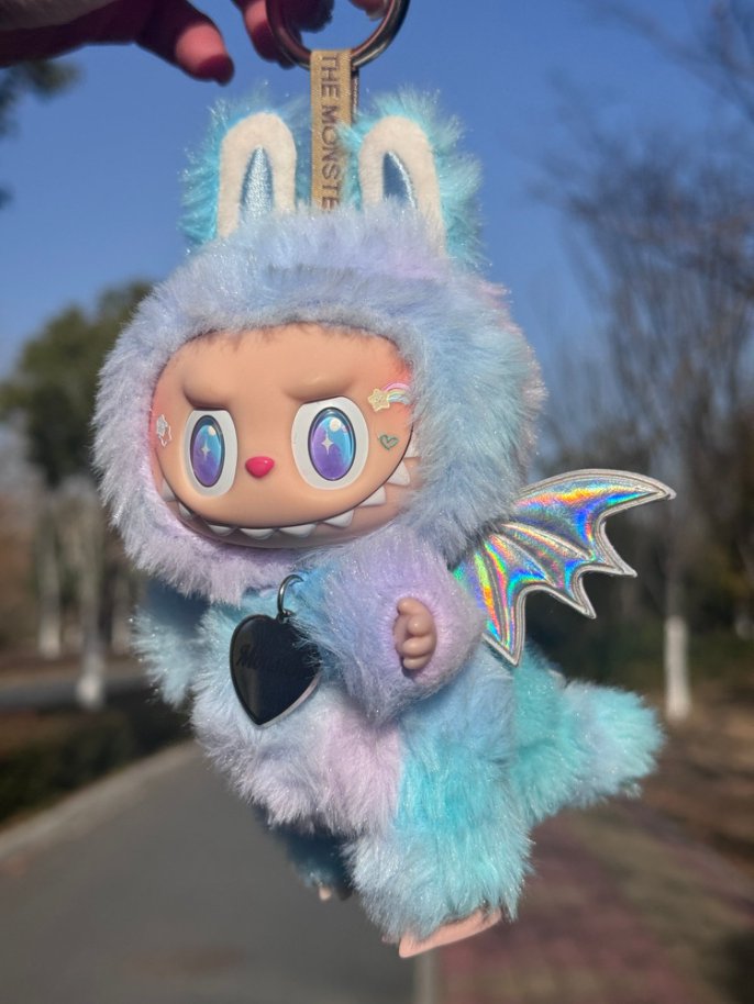 Original Design- Love Rainbow1.0- Blue& Purple& Pink|Handmade Modification labubu Doll