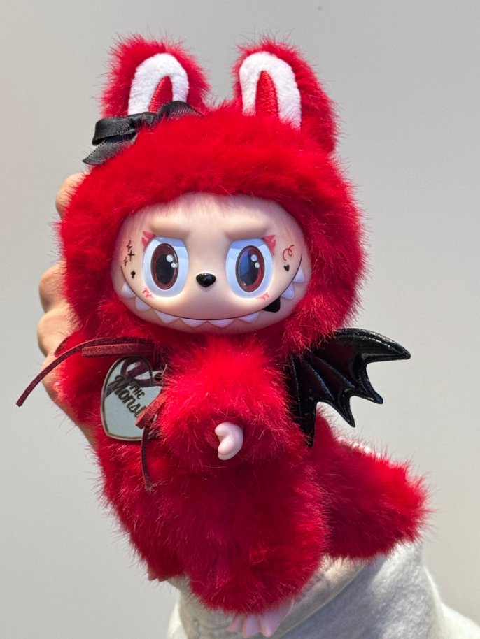 Original Design- Little Baby Devil Red& Grey|Handmade Modification labubu Doll