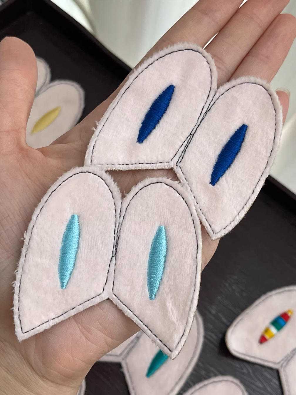 Embroidered Ears, Handmade Doll Decoration Materials