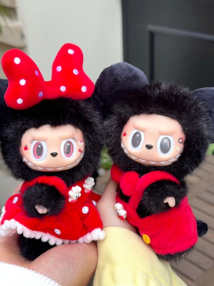 Original Design- Mickey Couple |Handmade Modification labubu Doll