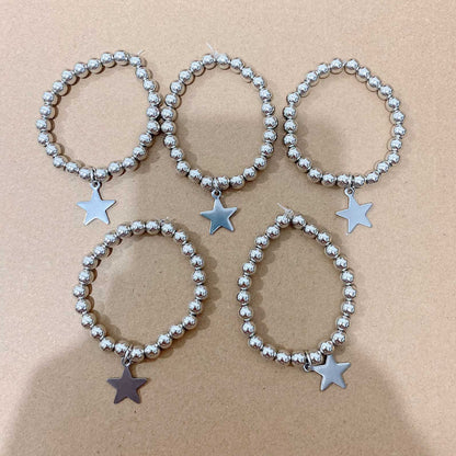 13cm Plush Doll Elastic Pearl Necklace Bead Chain DIY Accessories