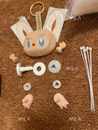 Labubu Chestnut Cocoa-Macaron Series Secret DIY Resin Craft Kit - Complete Starter Set, Handmade Mold, Resin, Paints & Tools (Fan Art Inspired)