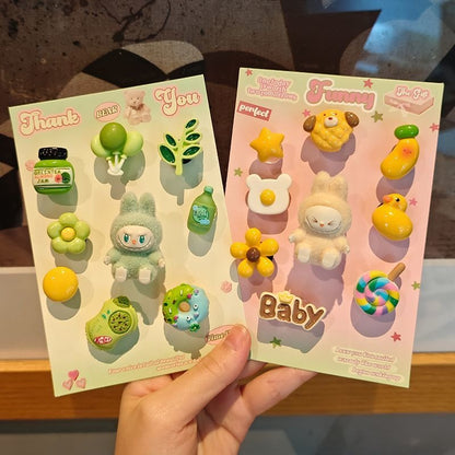Labubu Diy Three-Dimensional Charm For Hole Shoes Women'S Shoes Flower Cute Shoe Buckle Crocs Decoration