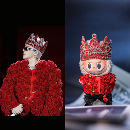 Red Rose Set Universal Clothes GD Same Style Joint Crown Clothes（Doll not included）